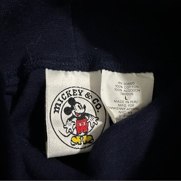 Mickey & Co Disney Mickey Mouse Embroidered‎ Turtleneck Long Sleeve Shirt Sz L - Picture 4 of 7